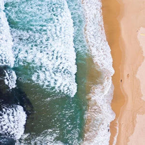 Drone view of Bordeira beach, Algarve, Portugal