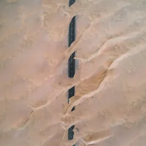 Dubai Desert Dunes Crossing Road Print Dubai Desert Dunes Crossing Road Print