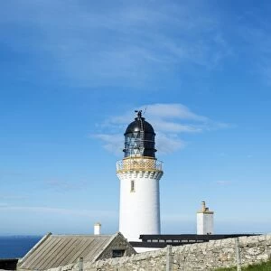 Dunnet Head lighthouse on the north coast of Scotland, Caithness, Scotland, United Kingdom, Europe