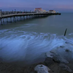 Dusk colours over Worthing towns Victorian Pier Dusk colours over Worthing towns Victorian Pier