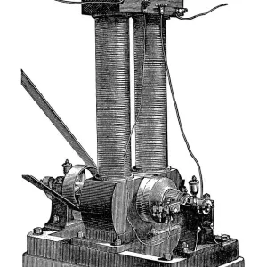 Antique Dynamo Machine Print, 1881 Antique Dynamo Machine Print, 1881