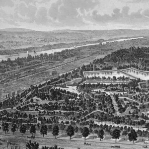 Early Central Park Aerial View Print Early Central Park Aerial View Print