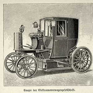 Early electric powered motor car, 1890s, 19th Century, History of transport, automobiles