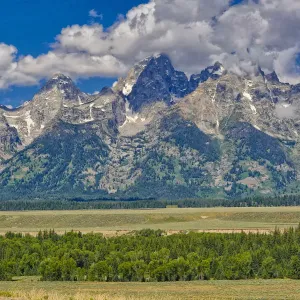 Early Morning Clouds Print, Grand Teton Mountains Early Morning Clouds Print, Grand Teton Mountains