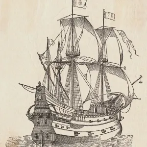 Early Spanish Vessel on the Sea Early Spanish Vessel on the Sea