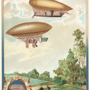 Early Steerable Dirigibles Print Early Steerable Dirigibles Print