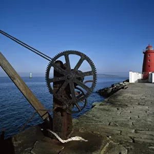 East Wall lighthouse, River Liffey, Dublin, Ireland