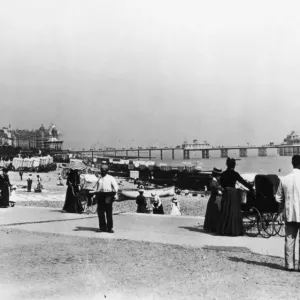 Eastbourne Sea Front Holidaymakers Print Eastbourne Sea Front Holidaymakers Print