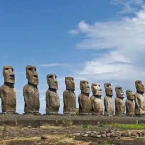 Easter Island Moai Print at Ahu Tongariki Easter Island Moai Print at Ahu Tongariki