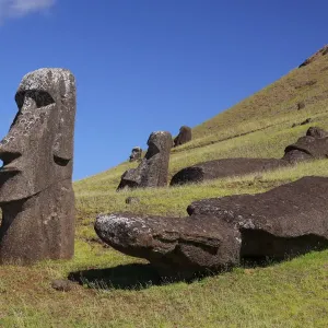 Easter Island, Rano Raraku, Moais Easter Island, Rano Raraku, Moais