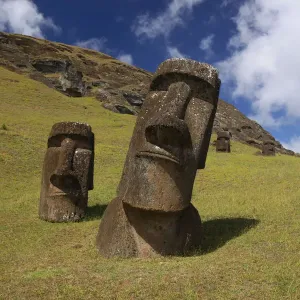 Easter Island, Rano Raraku, Moais Easter Island, Rano Raraku, Moais