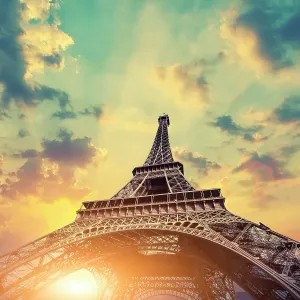 Eiffel Tower in the sunset Eiffel Tower in the sunset