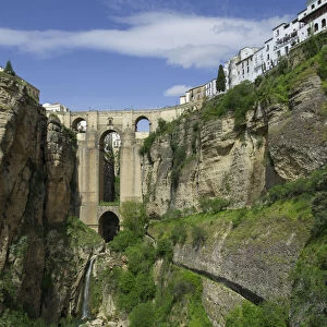 El Tajo Canyon and El Puente Nuevo bridge, Ronda, Malaga province, Andalucia, Spain