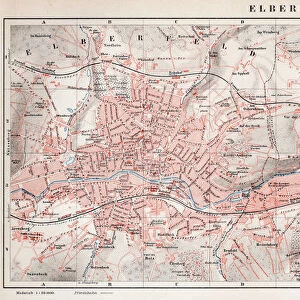 Elberfeld and Barmen map 1895