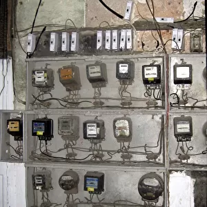 Electric meters, Havana, Cuba