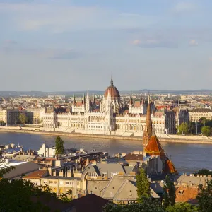 Elevated view over The Hungarian Parliament Elevated view over The Hungarian Parliament