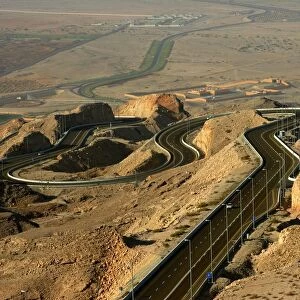 Elevated view of Pass up Jebel Hafit