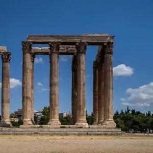 Elevated View of the Temple of Olympian Zeus Print Elevated View of the Temple of Olympian Zeus Print