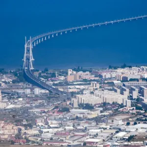 Elevated view of the Vasco da Gama Bridge Elevated view of the Vasco da Gama Bridge