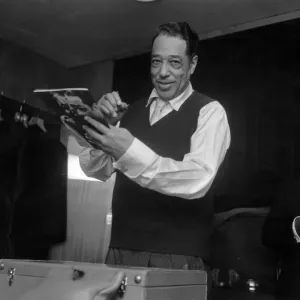 Duke Ellington Signing Print, 1958