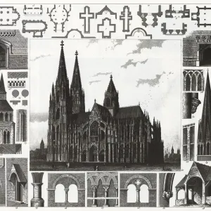Engraving: Cologne Cathedral Engraving: Cologne Cathedral
