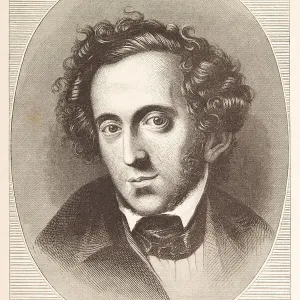 Felix Mendelssohn Bartholdy Engraving Print 1870
