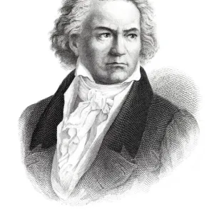 Ludwig van Beethoven Engraving Print Ludwig van Beethoven Engraving Print