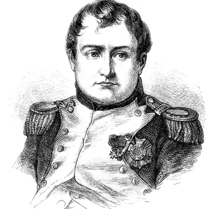 Engraving of emperor Napolean Bonaparte 1870 Engraving of emperor Napolean Bonaparte 1870