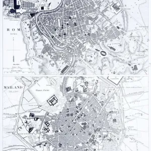 Engraving: Rome and Milan Engraving: Rome and Milan