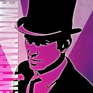 Entertainment poster with man in top hat