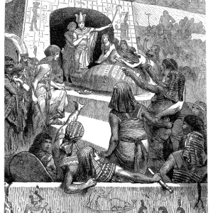 The entombment of an Egyptian king The entombment of an Egyptian king
