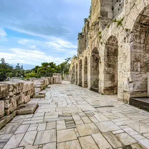 The entrance to Odeon of Herodes Atticus, Athens Greece