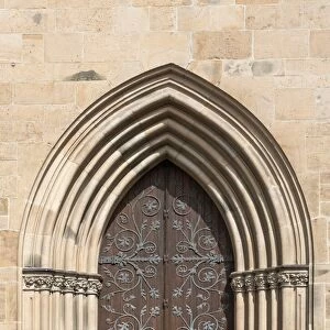 Entrance porch of the parish church of St John, 14th century, Osnabruck, North Rhine-Westphalia, Germany