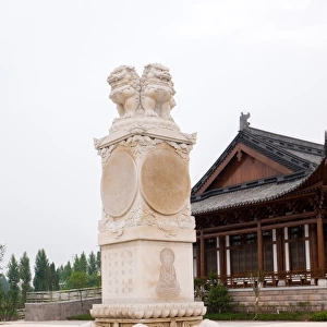 Entrance to rock carvings, Baodingshan, China