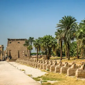 Entrance to Luxor Temple Print Entrance to Luxor Temple Print
