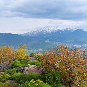 Erciyes peak and landscape view in summer season