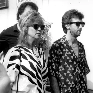 Eric CLapton and wife Patti backstage at Live Aid, Philadelphia Eric CLapton and wife Patti backstage at Live Aid, Philadelphia