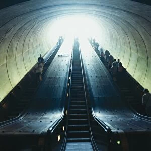 Escalator in Subway Station