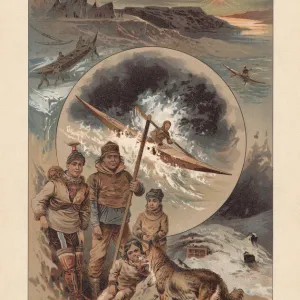 Eskimos, chromolithograph, published in 1897