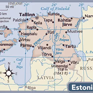 Estonia country map