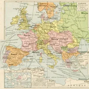 Europe map 1887