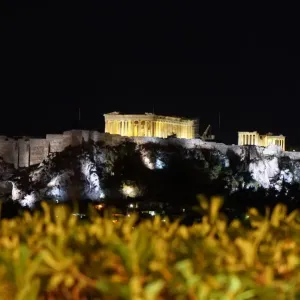 Evening view on the Acropolis, Athens, Greece Evening view on the Acropolis, Athens, Greece