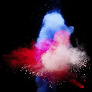 explosion of colored powder explosion of colored powder