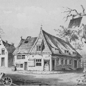 Exterior of Dutch Cottages with Church and Grounds Exterior of Dutch Cottages with Church and Grounds