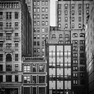 Detail of facades of buildings facing Union Square along Broadway. Manhattan, New York City Detail of facades of buildings facing Union Square along Broadway. Manhattan, New York City