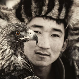 Face of Eagle Hunter, Mongolia