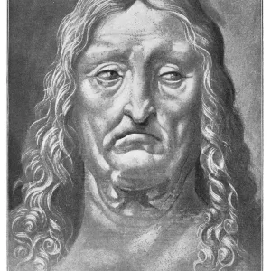 Leonardo Da Vinci's Face of a Man Print (1898 Engraving) Leonardo Da Vinci's Face of a Man Print (1898 Engraving)