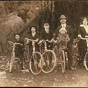 Family on Bicycle Outing