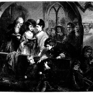 Family in church at Christmas - The Illustrated London News Family in church at Christmas - The Illustrated London News