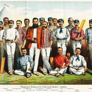 Famous English Cricketers, 1880 Famous English Cricketers, 1880